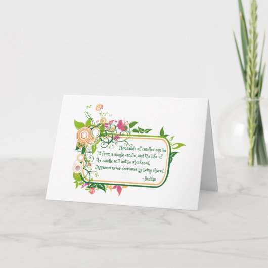 仏の独身のな蝋燭の引用文 カード (正面)