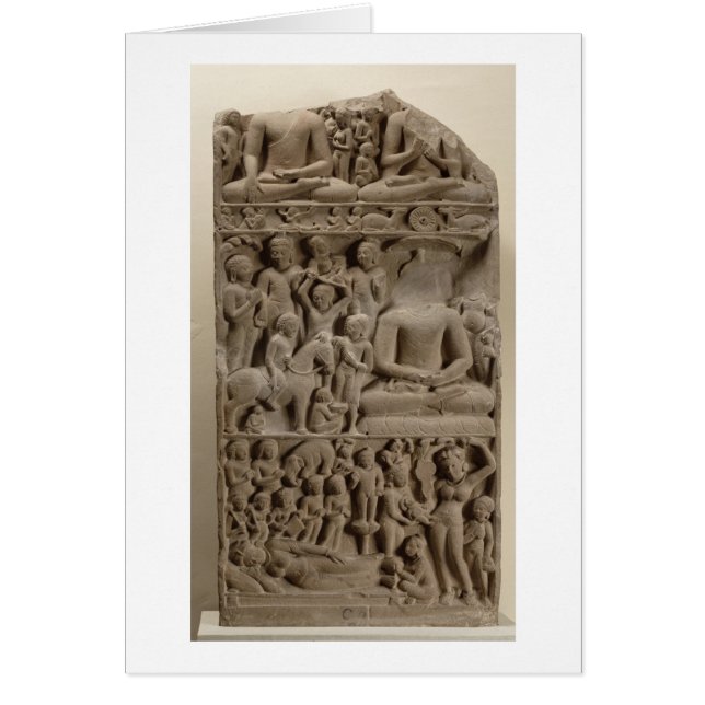 仏の生命、Sarnath、ウタール・パラデシュからの場面 (正面)