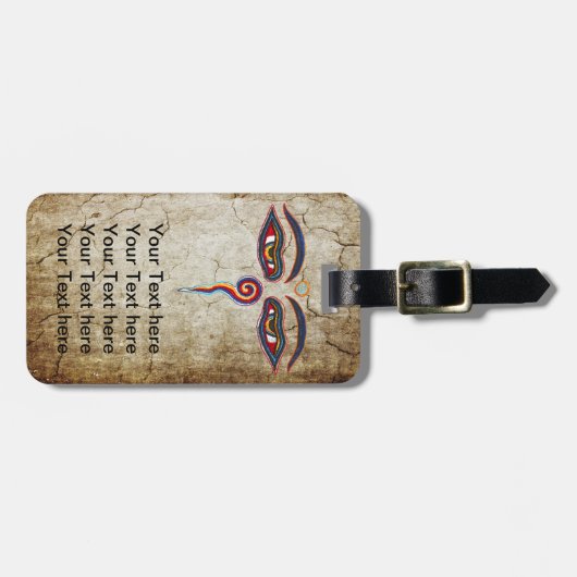 仏の目 ラゲッジタグ (正面横)