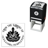 仏の瞑想 蓮華座 図書館 ブックネーム#1P セルフインキングスタンプ (インサイチュ)