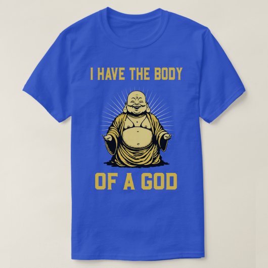 仏の神の瞑想仏の体 Tシャツ (デザイン正面)