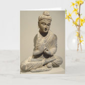 仏の禅の感動的なカードのめい想 カード (黄色い花)
