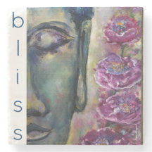 仏の芸術の至福の石のコースター