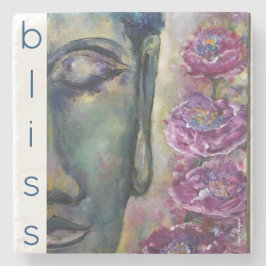 仏の芸術の至福の石のコースター ストーンコースター