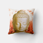 仏の落ち着いた正方形の枕 クッション (裏面)