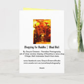 仏の買物をするバースデー・カード| | Ubudバリ島 カード (裏面)