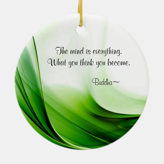 仏の賢い引用文の抽象的なクリスマスのオーナメント セラミックオーナメント (裏面)