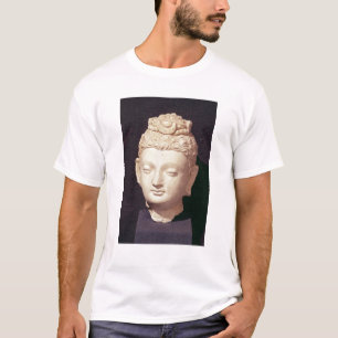 仏の頭部、Greco仏教のスタイル Tシャツ