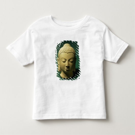 仏の頭部、Sarnath (砂岩) トドラーTシャツ (正面)