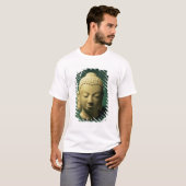 仏の頭部、Sarnath (砂岩) Tシャツ (正面フル)