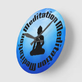 仏の黙想の時計 ラウンド壁時計 (傾斜)