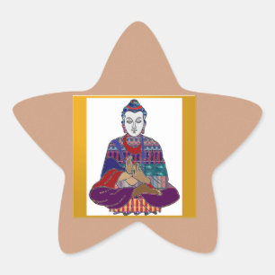 仏のTeacher Meditationマスターのヨガの精神の主 星シール