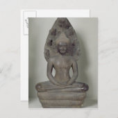 仏はナガ、アンコールに瞑想に座っている ポストカード (正面/裏面)