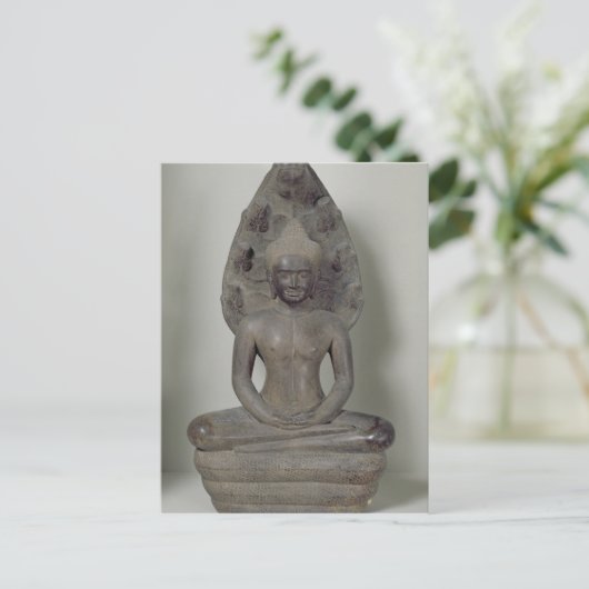 仏はナガ、アンコールに瞑想に座っている ポストカード (スタンド正面)