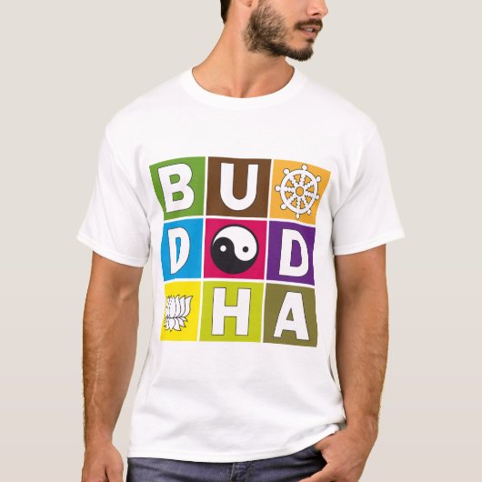 仏はブロックを着色しました Tシャツ (正面)