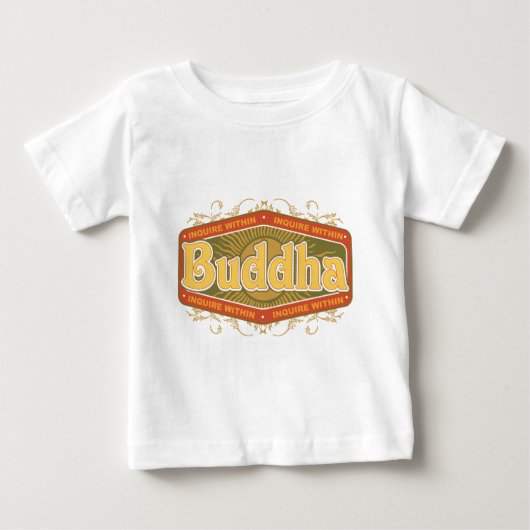 仏は中尋ねます ベビーTシャツ (正面)
