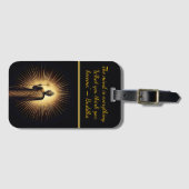 仏は光の中に立つ。 ラゲッジタグ (正面横)