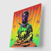 仏めい想仏 スクエア壁時計 (傾斜)