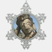 仏を倒す…Nong Khai, Isan,タイ スノーフレークピューターオーナメント (正面)