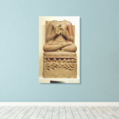 仏を説法する姿勢で彫ること キャンバスプリント (インサイチュ (ウッドフロア))