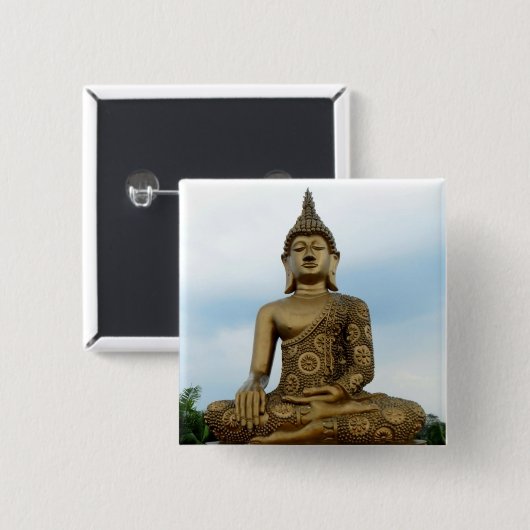 仏ボタン 缶バッジ (正面&裏面)