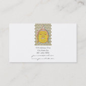 仏ポップ・アートの点モダン東洋禅エレガント 名刺 (裏面)