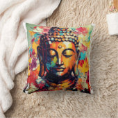 仏モダン絵画カラフル クッション (ブランケット)