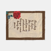 仏今日#8居心地の良い仏 フリースブランケット (正面(横))