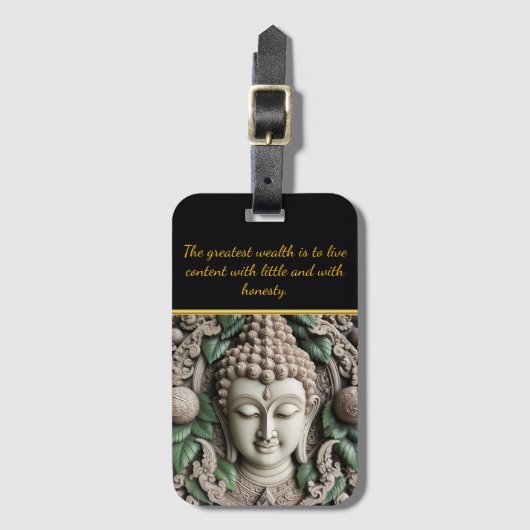 仏像にが飾ら離れれた。生成AI ラゲッジタグ (正面縦)