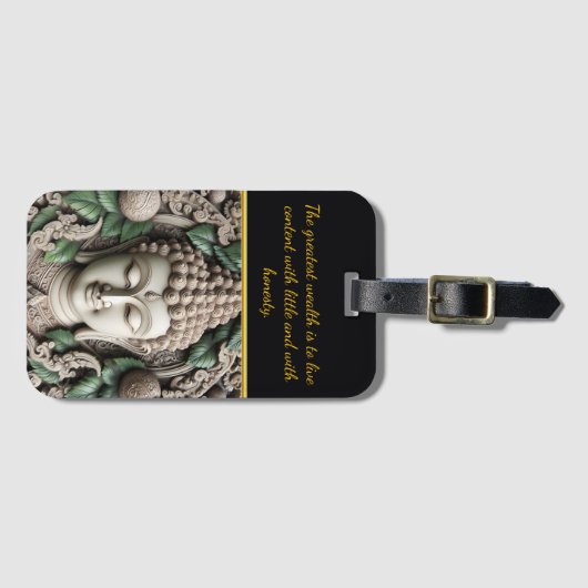 仏像にが飾ら離れれた。生成AI ラゲッジタグ (正面横)