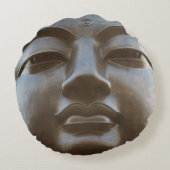 仏像のクローズアップ ラウンドクッション (裏面)