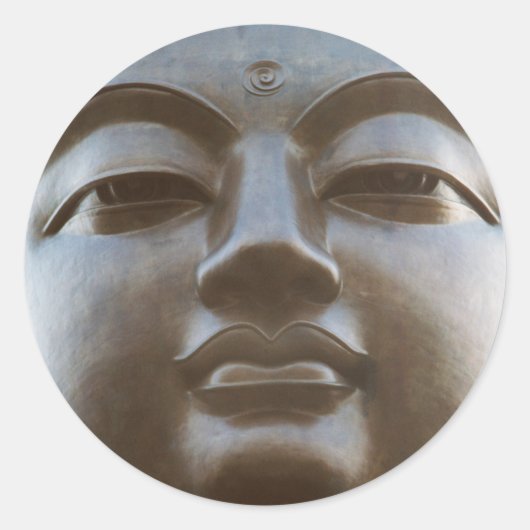 仏像のクローズアップ ラウンドシール (正面)