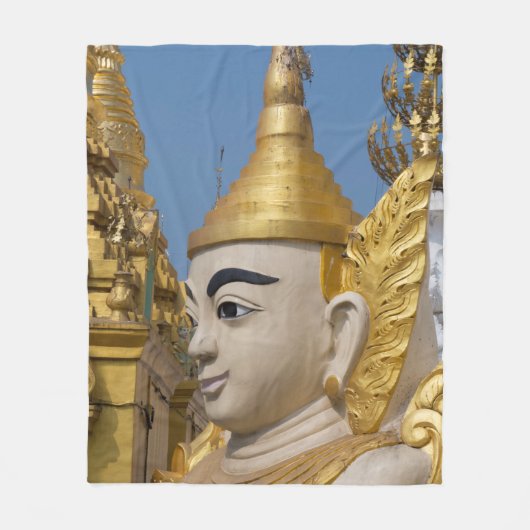 仏像のプロフィール フリースブランケット (正面)