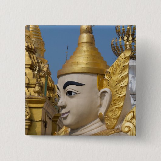 仏像のプロフィール 缶バッジ (正面)