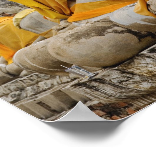 仏像の列、ワット夜井茶屋文具 ポスター (角)