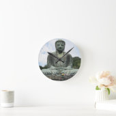 仏像仏教 ラウンド壁時計 (ホーム)