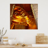 仏像 – 悟りを開いた仏像 ポスター (キッチン)