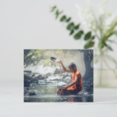 仏僧の洗浄具 ポストカード (スタンド正面)