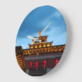 仏堂屋根 ラージ壁時計 (傾斜)