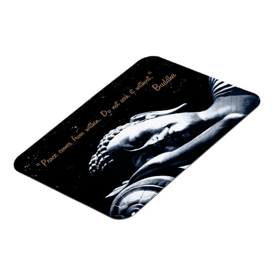 仏引用文と心遣い/眠る仏 マグネット (左側)