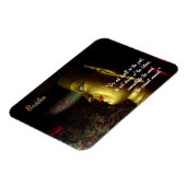 仏引用文と慈悲の仏/瞑想 マグネット (左側)