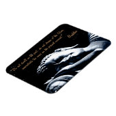 仏引用文と眠る仏の下の星/夢 マグネット (左側)