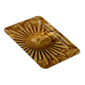 仏引用文と金ゴールド仏、聖なる庭園/ダルマ マグネット (右側)