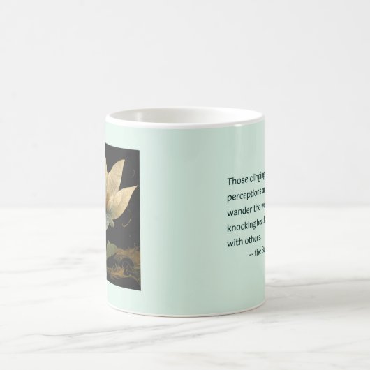 仏引用文について独善人金ゴールドロータス コーヒーマグカップ (中央)