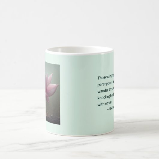 仏引用文の意見について人ピンク蓮 コーヒーマグカップ (中央)