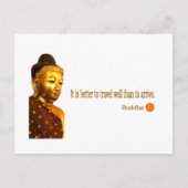 仏引用文:"それは良い旅行よりも良い ポストカード (正面)