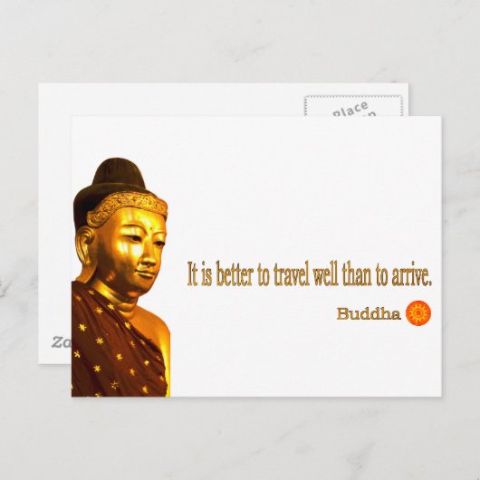 仏引用文:"それは良い旅行よりも良い ポストカード (正面/裏面)