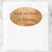 仏引用文、我々は何考えになるか 楕円形シール (バッグ)