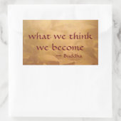 仏引用文、我々は何考えになるか 長方形シール (バッグ)