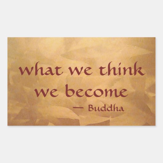 仏引用文、我々は何考えになるか 長方形シール (正面)